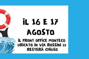 Chiusura temporanea Sportello Informativo di via Rossini 22 in occasione del ponte di ferragosto